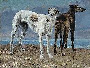 Gustave Courbet The Greyhounds of the Comte de Choiseul painting